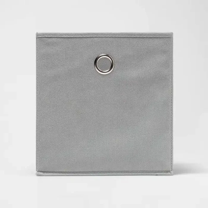 11″ Fabric Bin Bundle 4pk Gray – Room Essentials™ Collapsible Cubby Storage, Fits 11 Inch Cube System, No Assembly