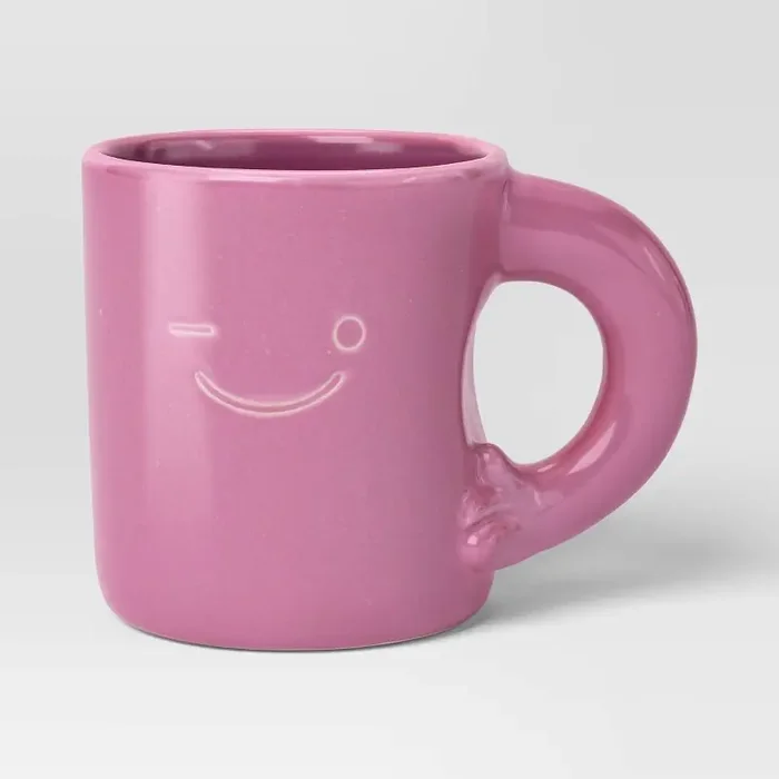 14 fl oz Novelty Face Mug Pink – Room Essentials™