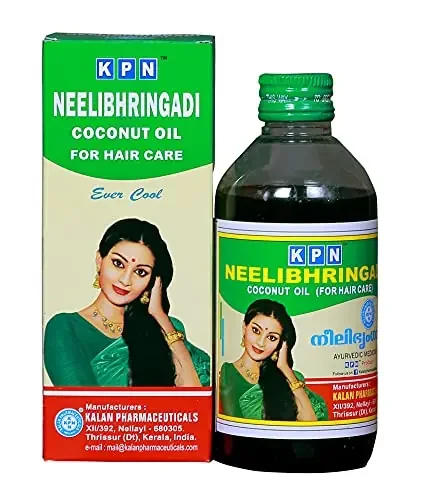 200ml Neelibhringadi Hair Oil Hair Loss uses amla indigo brahmi coconut by KPN
