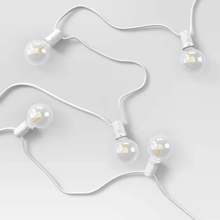 20ct LED Indoor Outdoor Globe String Lights Clear Bulbs with White Wire – Room Essentials™