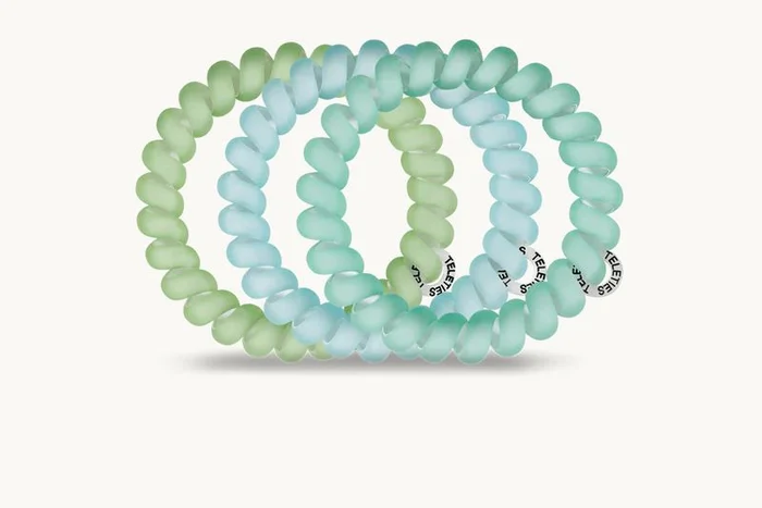 3 Pack Hair Ties Large Turquoise