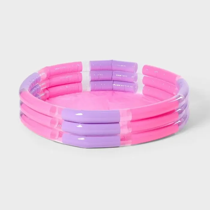 3 Ring Pool – Sun Squad™ Pink Inflatable Water Park for Kids