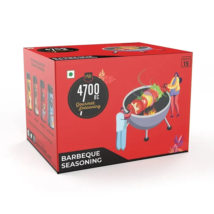 4700BC Gourmet Seasoning, Barbeque, Pouch, 75g (Pack of 15), Red