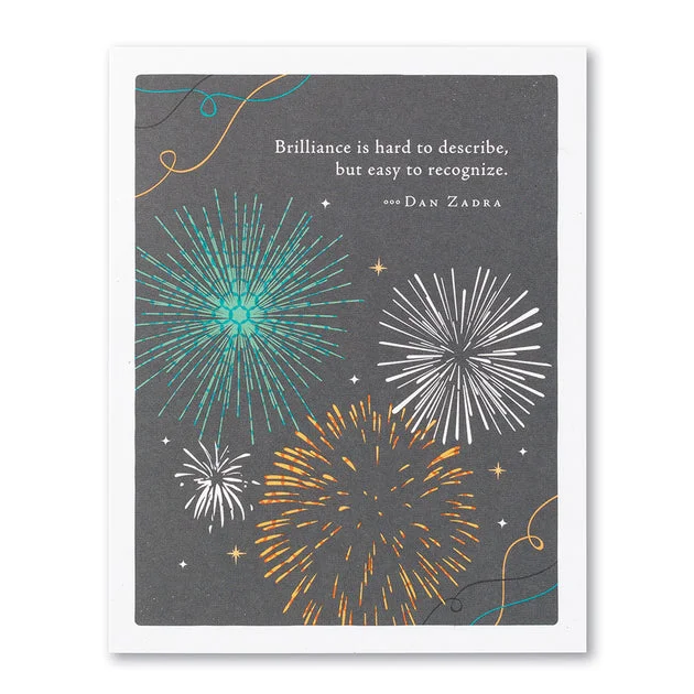 “Brilliance is Hard to Describe” Congratulations Card