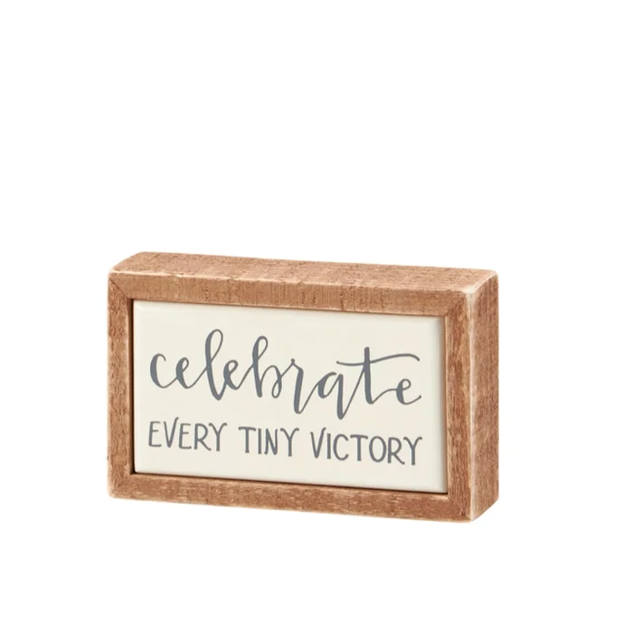 “Celebrate Victory” Framed Box Sign