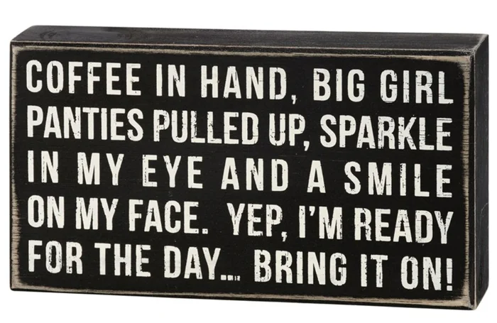 “Coffee In Hand” Box Sign