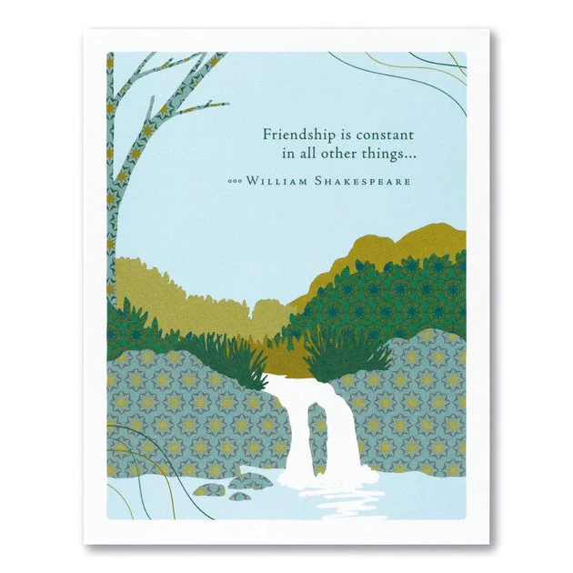 “Friendship is Constant in All Other Things” – Thank You Card
