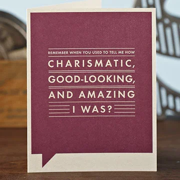 “Remember When You Used to Tell Me” Funny Birthday Card
