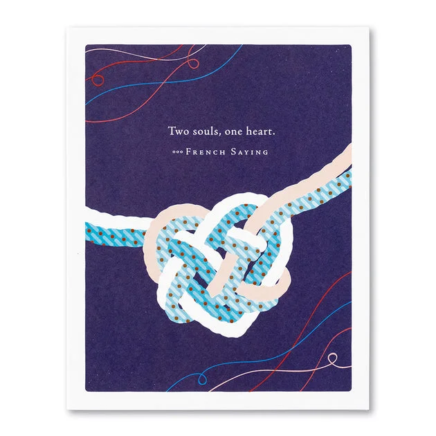 “Two Souls, One Heart” Wedding Card