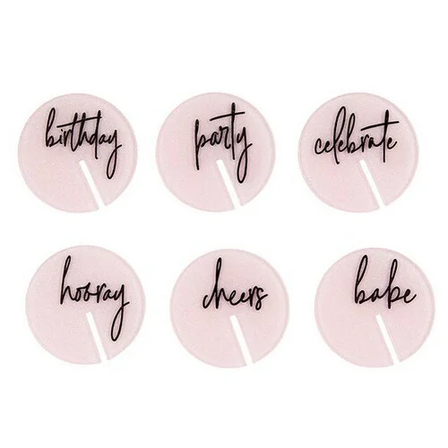 Acrylic Drink Markers Birthday