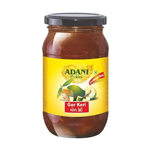 Adani Spices Gol Gor Keri (Sweet Mango) Pickle (450gm) Glass Bottle -100% Authentic Gujarati Taste