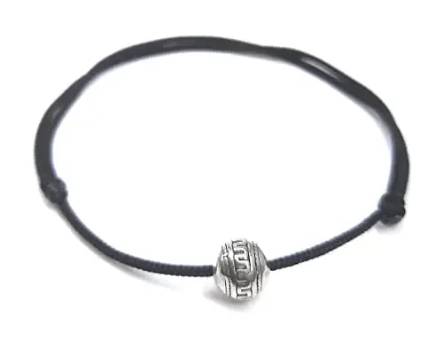 Akavita adjustable Black Thread Anklet with One Beads/nazariya anklet