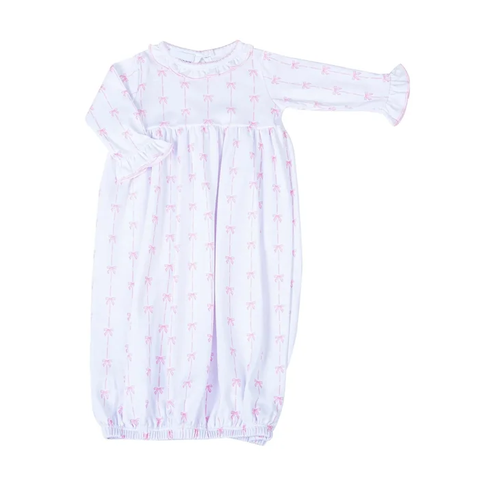 AMELIA’S CLASSIC BOW RUFFLE GATHERED GOWN