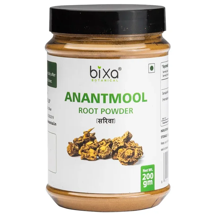 Anantmool Powder (Hemidesmus Indicus) 200 gm Natural Blood Purifier and Cooling Agent Herbal Supplement for Skin & Hair Bixa Botanical