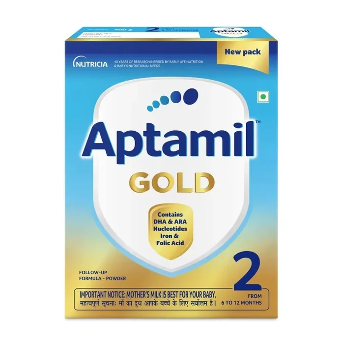Aptamil Gold Follow Up Infant Formula Milk Powder for Babies – Stage 2 ( 6 to 12 months ) – 400gm – BIB Pack