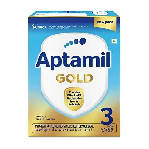 Aptamil Gold Follow Up Infant Formula Milk Powder for Babies – Stage 3 ( 12 month onwards ) – 400gm – BIB Pack