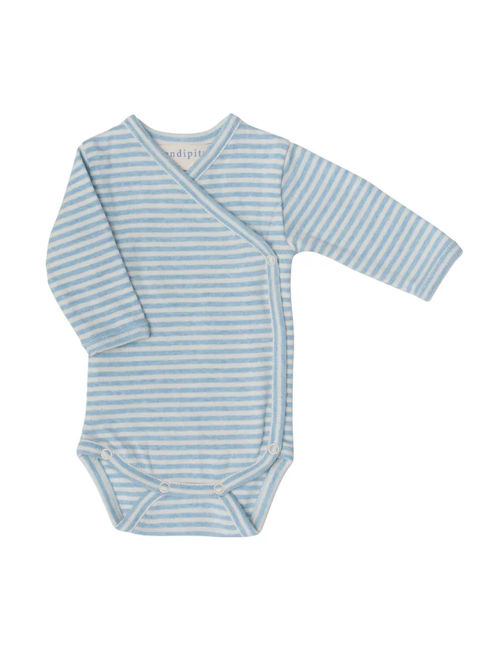 Aqua Stripe Wrap Body
