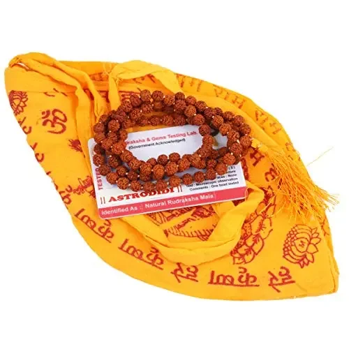ASTRODIDI Rudraksha Mala Lab Certified with Gomukhi Japa Bag