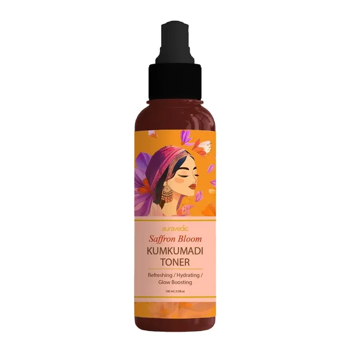 Auravedic Kumkumadi Tailam Face Toner For Women Men Anti Aging Serum Moisturizer 100ml Kumkumadi Oil For Face Niacinamide Toner For Oily Skin Acne Prone Skin Combination And Normal Type