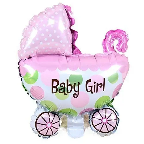 Baby Shower Pram Foil Balloons/Cradle Shape Foil Balloon/Baby Shower/Baby Girl Decoration Material