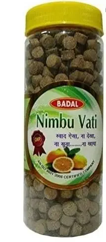 Badal Nimbu Vati 220Gm (Pack Of 1) Pachak Nimbu Shots Nimbu Vati Nimbu Goli