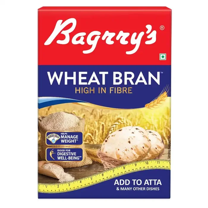 Bagrry‘s Wheat Bran 500 gm Box High in Fibre & Protein Helps Reduce Cholesterol & Manages Weight Good Digestive Health Add to Atta for Fibre Rich Roti, & Many other Dishes