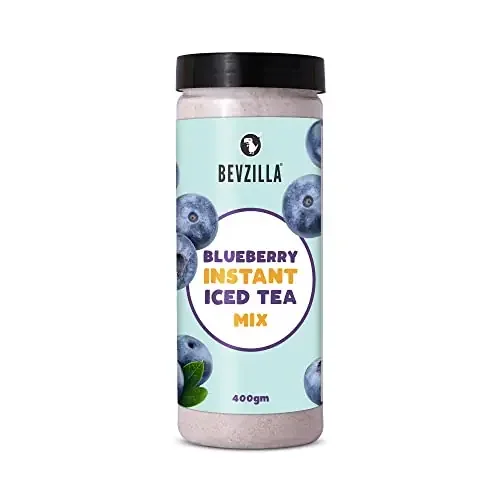 Bevzilla Blueberry Instant Iced Tea Mix – 400 Grams Perfect For Summers Refreshing Premix Powder