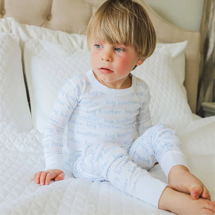Big Brother Print Long Pajamas: 3T