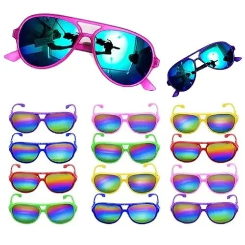 Birthday Coloured Fun Goggles for Kids-Pack of 12