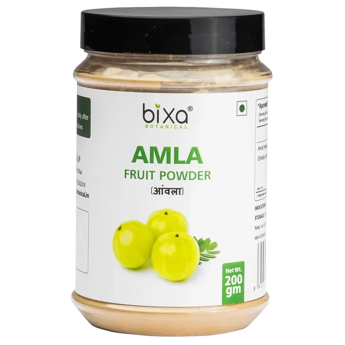 Bixa Botanical Amla Powder – 200 gm Hair Growth, Skin Care Vitamin C Supplement Indian Gooseberry Immunity Boost, Digestive Health Energy Booster