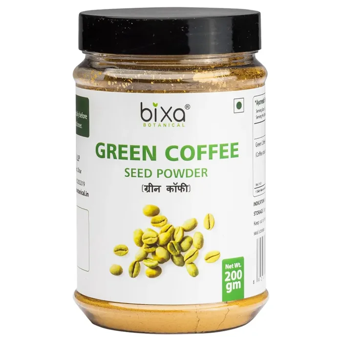 Bixa Botanical Green Coffee Beans Powder (Coffea Robusta) 200gm Fine Grind Powder Supports Weight loss & Appetite Suppressor 100% Natural Weight Supplement