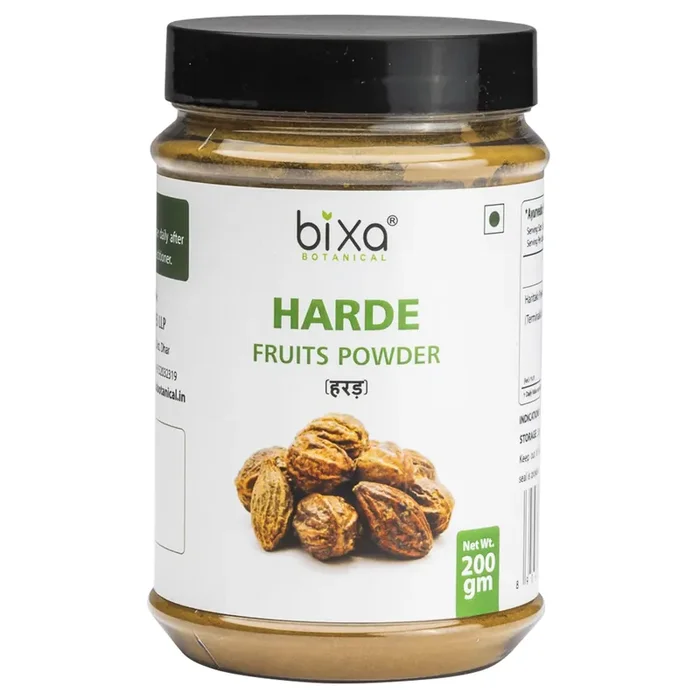 Bixa Botanical Harde Powder 200g Terminalia Chebula/Haritaki Kadukkai/Harar/Inknut For Healthy Digestion Natural Rejuvenator & Anti- Oxidant Relief Constipation & Gastric Troubles