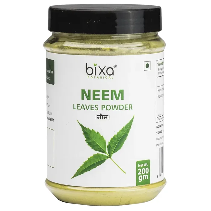 Bixa Botanical Neem Leaf Powder- 200 Gm, Pack of 1 (Azadirachta Indica) Reduces Blood Sugar Level,Acne & Boost Healthy Hair Growth