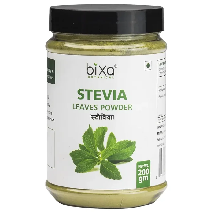 Bixa Botanical Stevia Leaf Powder Stevia Rebaudiana Unprocessed Sugar Helps To Control High Sugar Levels and Blood Pressure Level C Natural Alternative To Processed Sugar (7 oz/200 g)