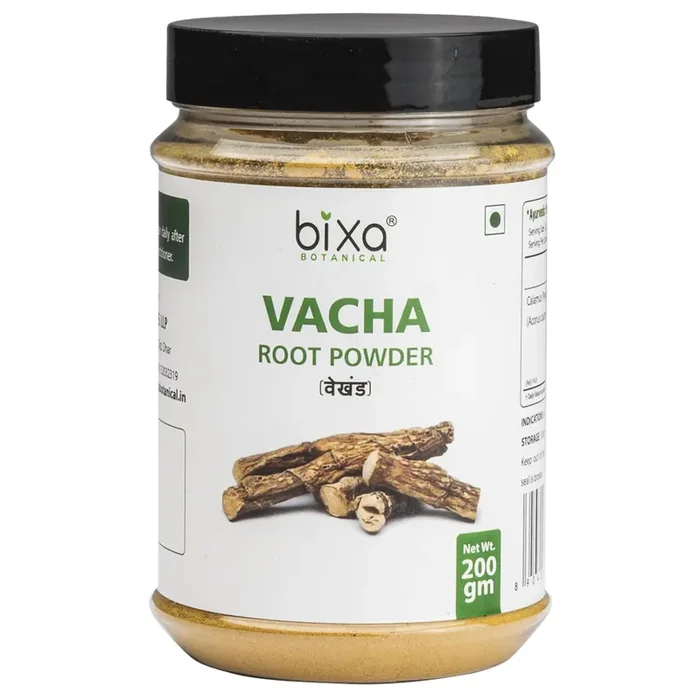Bixa Botanical Vacha Powder 200gm / Sweet Flag Root/Acorus Calamus/Calamus Root, Supports Skin & Hair Pack of 1