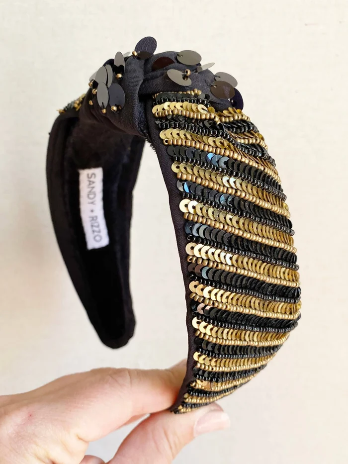 Black and Gold Striped Headband