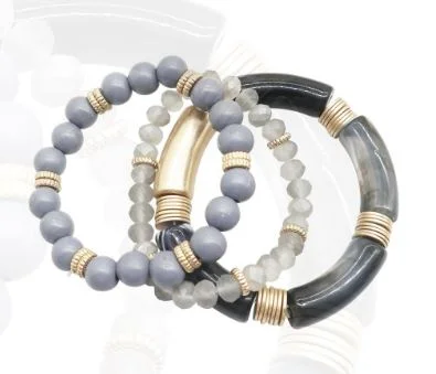 Black Madison Bracelet Stack