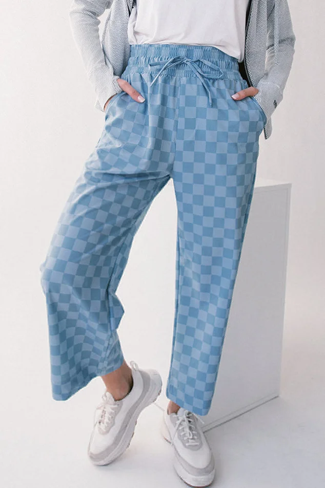 Blue Checkered Pants