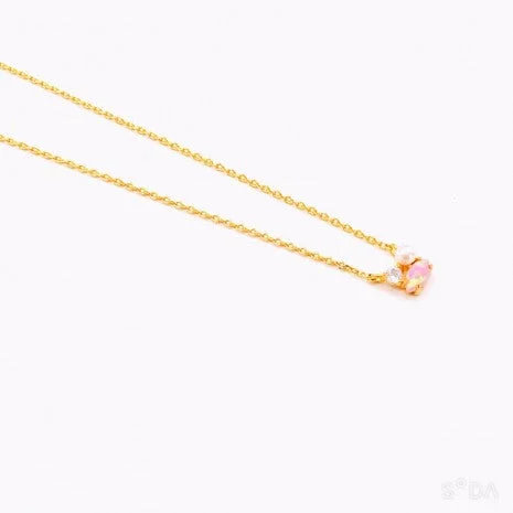 Blush Opal & Pearl Necklace
