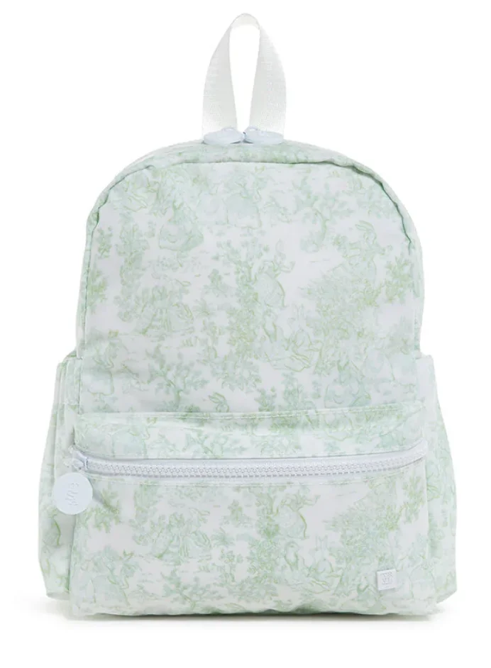 BUNNY TOILE GREEN MINI BACKER