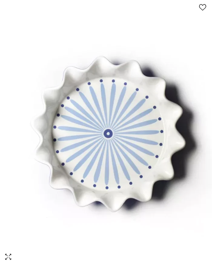 Burst Ruffle Pie Dish French Blue