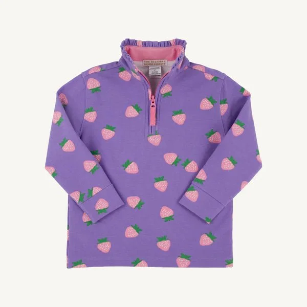 Canter Collar Half Zip- Sanibel Strawberry