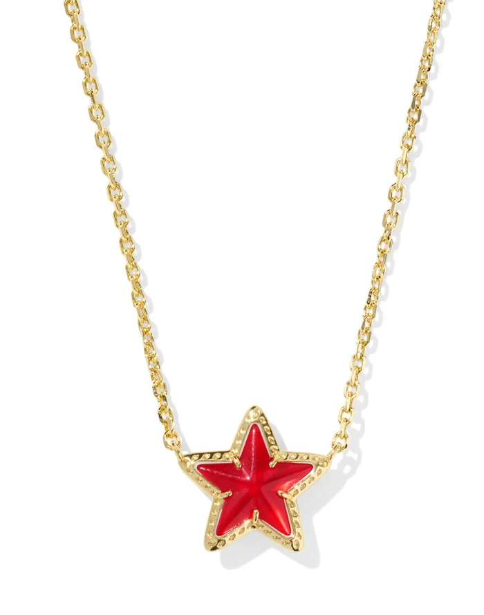 Cassidy Star Necklace- Red