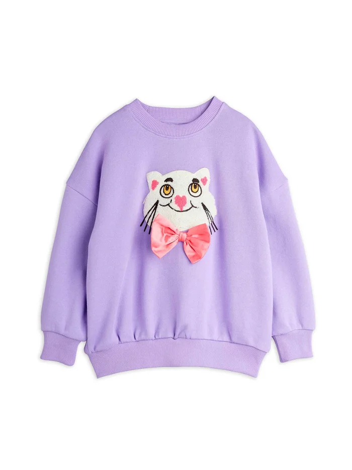 Cat with Bowtie Chenille Sweatshirt