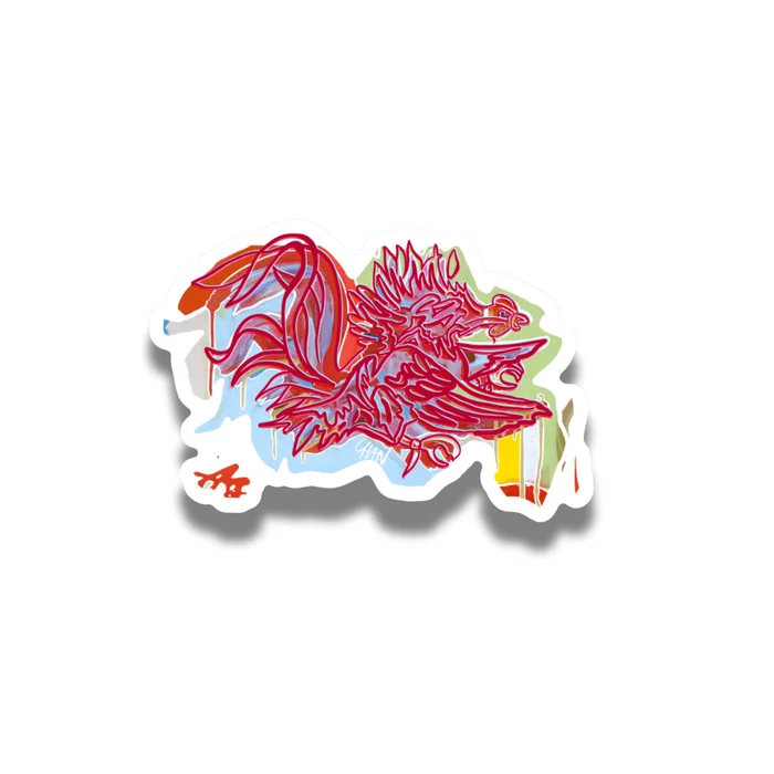CHAN ART Carolina Gamecock Sticker