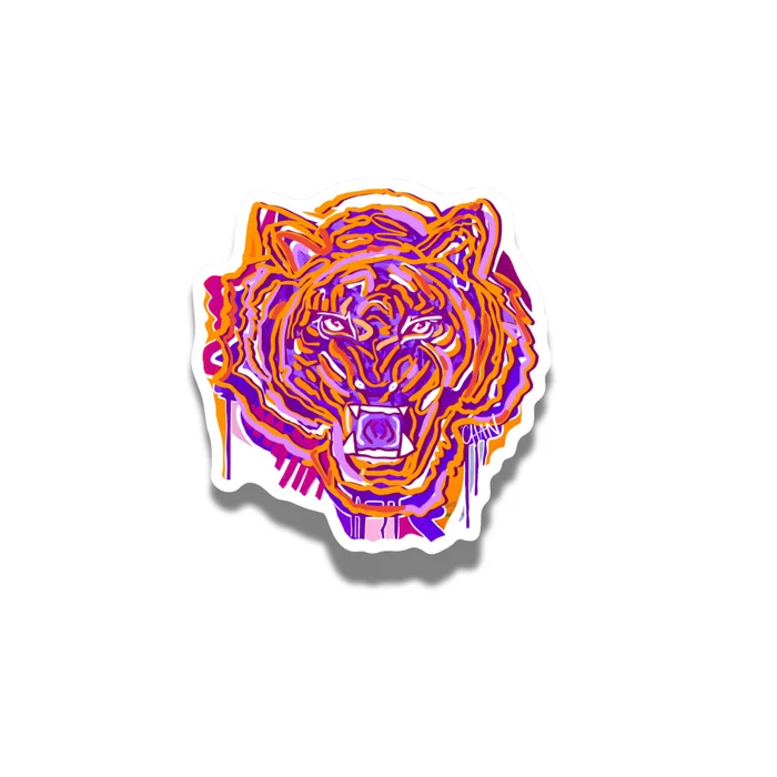 Chan Art Clemson Tiger Sticker