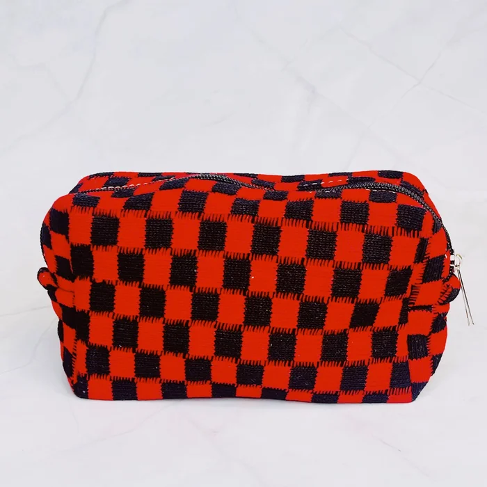 Check Yourself Cosmetic Bag: Black Red UNIVERSITY GEORGIA BULLDOGS