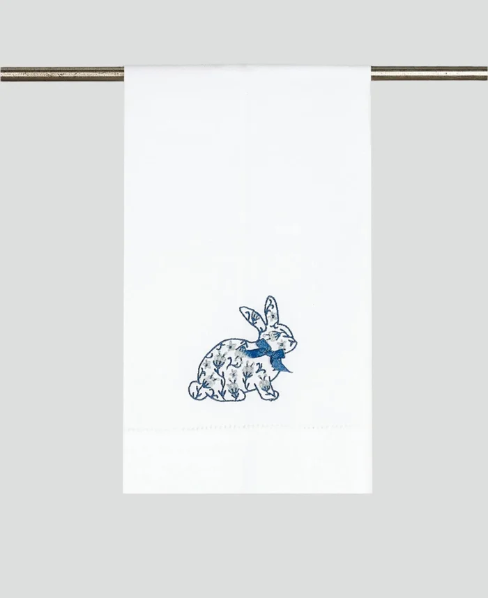 CHINOISERIE EASTER BUNNY GUEST TOWEL