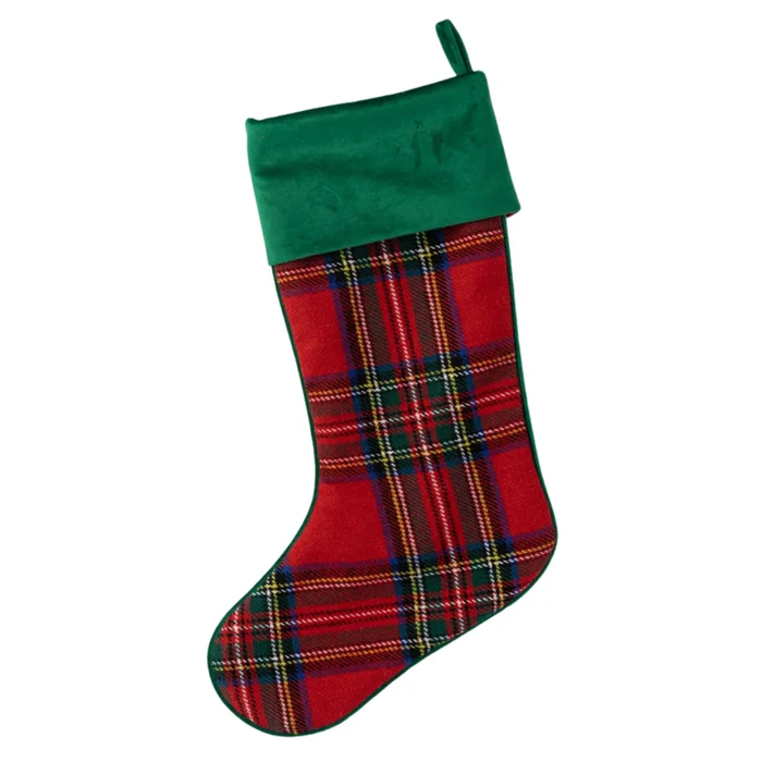 CHRISTMAS PLAID STOCKING