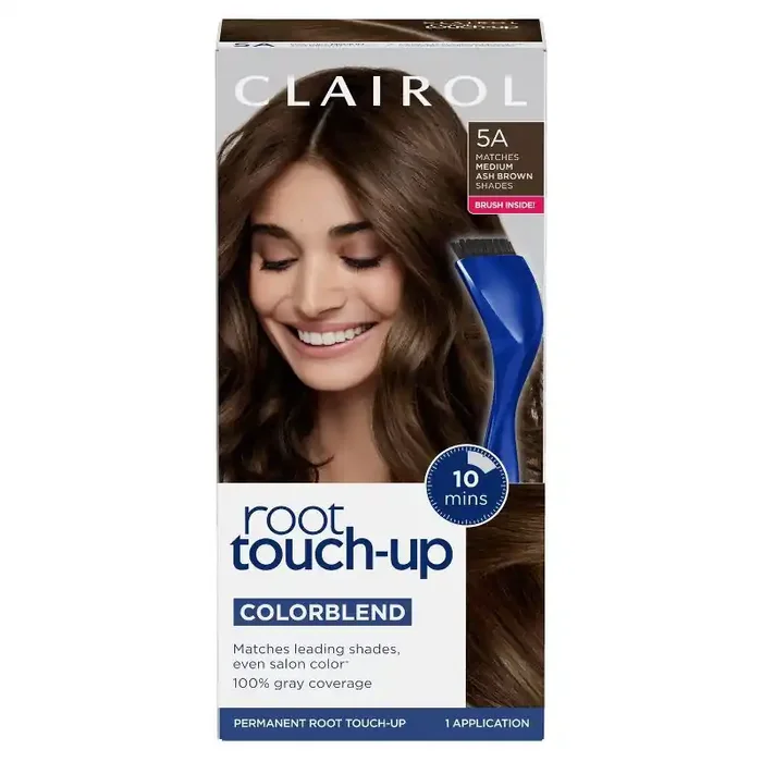 Clairol Root Touch-Up Permanent Hair Color – 5A Medium Ash Brown Hair Dye Kit